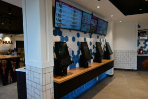 Khu vực ordering tablet trong nhà hàng phục vụ nhanh