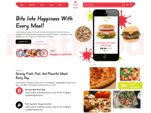Screenshot mẫu website restaurant cafe phù hợp với nhà hàng món Việt cao cấp