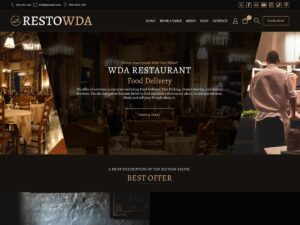 Mẫu website đặt bàn online có booking và menu nhà hàng